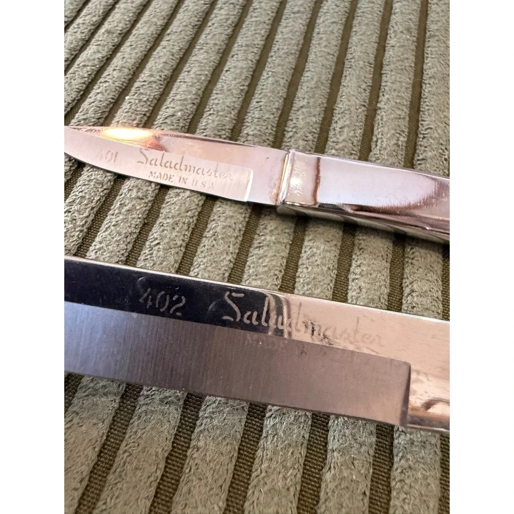 Saladmaster 401 402 Steak Knives Set Stainless Steel Made‎ in USA